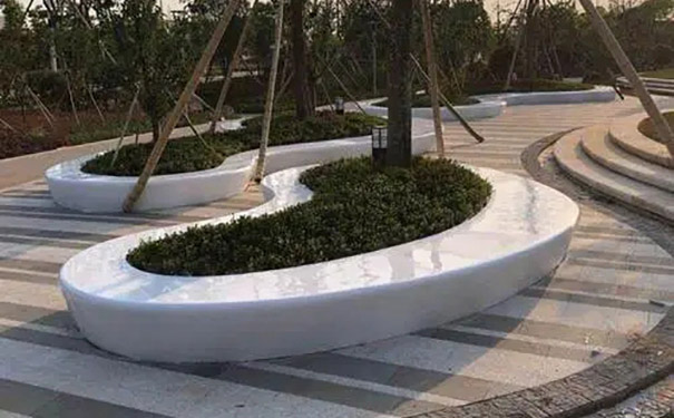 公园玻璃钢树池坐凳